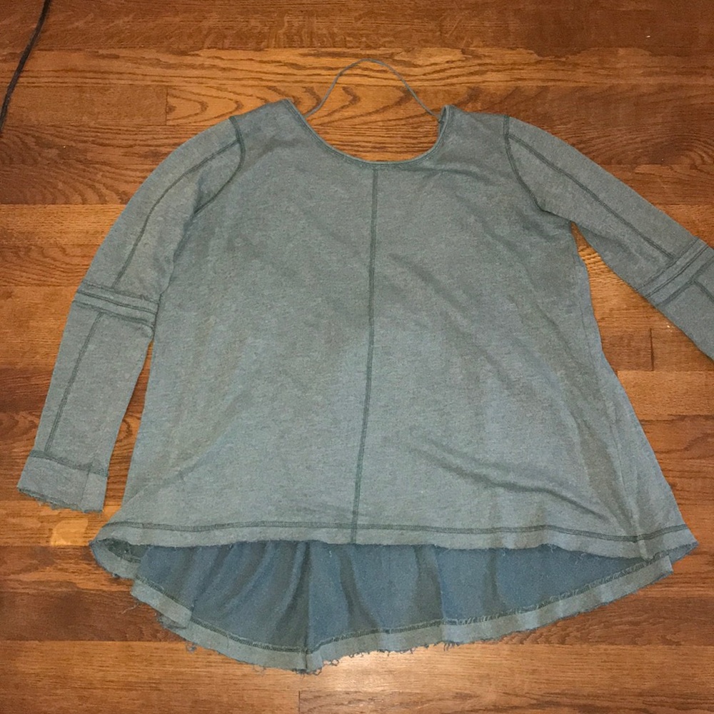 Free People Teal Long Sweater
